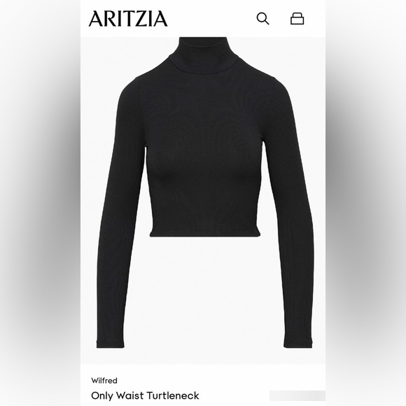 Wilfred Tops - Wilfred Black Long Sleeve Crop Top